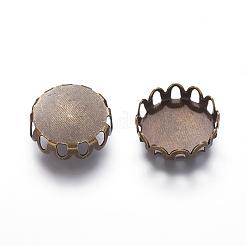 Brass Lace Edge Bezel Cups&nbsp;KK-C1764-3-AB
