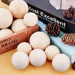 Natural Wooden Round Ball&nbsp;WOOD-PH0001-17-WH