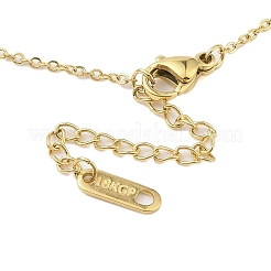 304 Stainless Steel Teardrop Pendant Necklaces&nbsp;NJEW-N055-17G