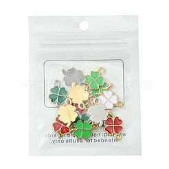 16Pcs 4 Colors Rack Plating Alloy Enamel Pendants&nbsp;ENAM-FS0001-76