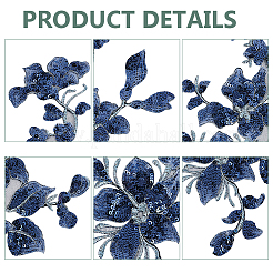Polyester Embroidery Lace Appliques&nbsp;DIY-WH0888-042A