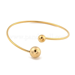 Ion Plating(IP) 304 Stainless Steel Cuff Bangles&nbsp;BJEW-P331-15G