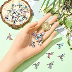 12Pcs 6 Colors Printed Alloy Connector Charms&nbsp;FIND-YW0008-86