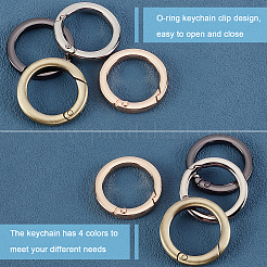 8Pcs 4 Color Alloy Spring Ring Clasps&nbsp;FIND-PH0002-45