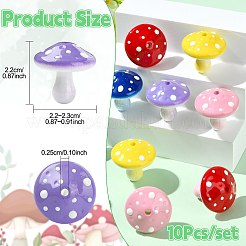 10Pcs 5 Colors Opaque Acrylic Beads&nbsp;MACR-FS0002-44