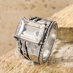 Alloy and Crystal Rhinestone Finger Rings&nbsp;FS-WG3D01A-03