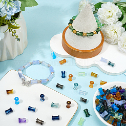 300Pcs Transparent Acrylic Beads Ink Wind Gradient Effect&nbsp;OACR-SP0001-64