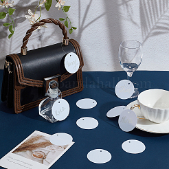 100Pcs Flat Round PVC Blank Price Tags&nbsp;ODIS-SP0001-10D