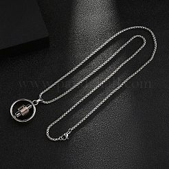 Zinc Alloy Pendant Necklaces&nbsp;NJEW-M211-14C-PB