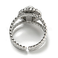 304 Stainless Steel Open Cuff Rings&nbsp;RJEW-C079-13P-01