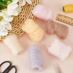 18Pcs 6 Colors DIY Wool Roving&nbsp;DIY-SP0005-70A