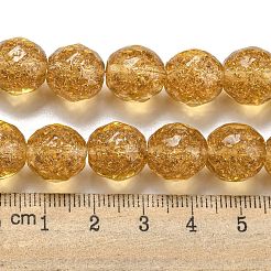 Handmade Gold Sand Lampwork Beads Strands&nbsp;LAMP-L079-06C