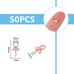 50Pcs 304 Stainless Steel Screw Eye Pin Peg Bails&nbsp;STAS-UN0054-51