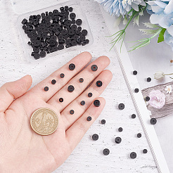 143Pcs 2 Sizes Natural Black Onyx(Dyed & Heated) Beads&nbsp;G-AR0005-03