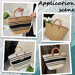 4Pcs 2 Styles Resin Imitation Bamboo Bag Handles&nbsp;DIY-BBC0002-90B