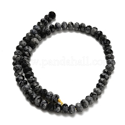 Natural Snowflake Obsidian Beads Strands&nbsp;G-Z111-A21