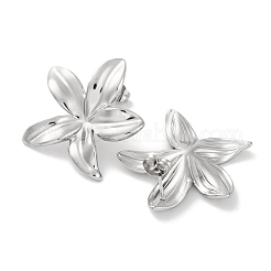 304 Stainless Steel Flower Stud Earrings&nbsp;EJEW-D281-11S