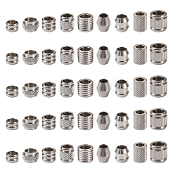 90Pcs 9 Styles 201 Stainless Steel European Beads&nbsp;STAS-TA0001-99