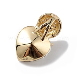 Real 18K Gold Plated Rack Plating Brass Micro Pave Cubic Zirconia Pendants&nbsp;KK-C015-25G-08