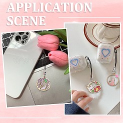DIY Cat & Flower Alloy Enamel Pendants Mobile Straps Making Kit&nbsp;DIY-SC0025-52