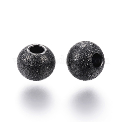 304 Stainless Steel Textured Beads&nbsp;X-STAS-P108-06B