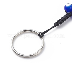 Flat Round Evil Eye Pendant Keychain&nbsp;KEYC-JKC00409