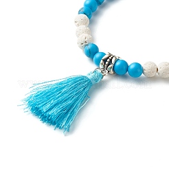Tassel & Wing Alloy Charm Bracelets Set for Girl Women&nbsp;BJEW-JB06894
