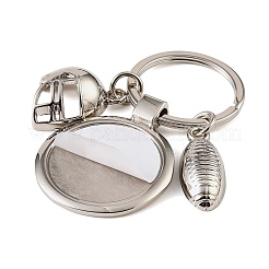 Rugby Alloy Sublimation Blanks Keychains&nbsp;AL-CBAF9A1-02P-03