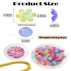 DIY Round Flower Acrylic Beads Jewelry Making Kits&nbsp;DIY-CJ0002-82