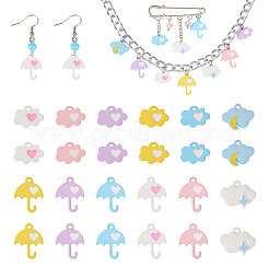 24Pcs 12 Style Spray Painted Alloy Pendants&nbsp;FIND-TA0002-55