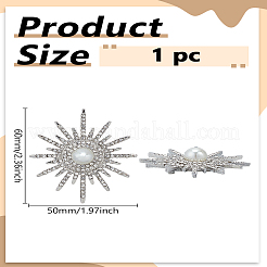 1Pc Sunflower Alloy Rhinestone Brooches for Backpack Clothes&nbsp;JEWB-LP0004-77