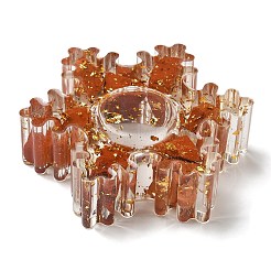 Natural Red Jasper & Resin Candle Holder Molds&nbsp;DJEW-H012-02C