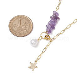 Natural Amethyst Chip Beads Necklaces&nbsp;NJEW-JN04943