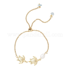 2Pcs 304 Stainless Steel Cable Chain Slider Bracelets&nbsp;BJEW-JB13423