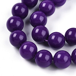 Natural Lepidolite/Purple Mica Stone Beads Strands&nbsp;G-T140-10mm-06