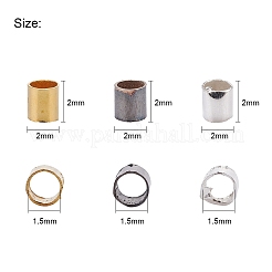 Brass Crimp Beads&nbsp;KK-YW0001-21