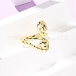 Brass Cuff Open Rings&nbsp;RJEW-D342-01G
