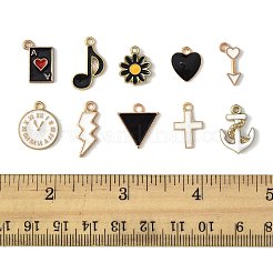 20Pcs 10 Styles Alloy Enamel Charms&nbsp;ENAM-FS0003-45