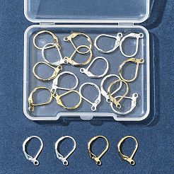 20Pcs 2 Colors Brass Leverback Earring Findings&nbsp;KK-FS0001-47