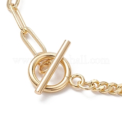 Electroplated Hexagon Prism Natural Quartz Link Bracelets&nbsp;BJEW-JB10753-03