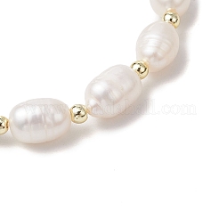 Natural Cultured Freshwater Pearl Beads Stretch Bracelets for Women&nbsp;BJEW-JB11593