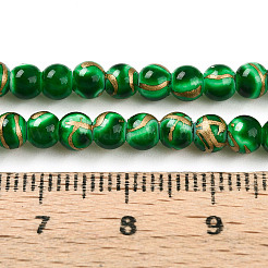 Baking Paint Glass Beads Strands&nbsp;DGLA-N010-4mm-04