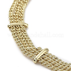 Rack Plating Brass Multi-Strand Necklace Making&nbsp;KK-K364-11G