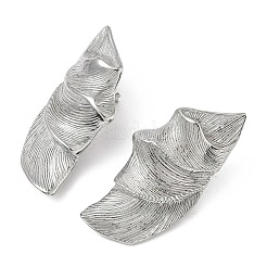 304 Stainless Steel Leaf Stud Earrings&nbsp;LS-EJEW-K268-54P
