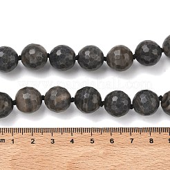 Faceted Round Natural Mixed Gemstone Beaded Necklaces&nbsp;G-H355-06P