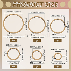 6Pcs 6 Styles MDF Board Template Kits for Glass&nbsp;DIY-WH0308-698B