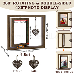 Walnut Rotating Picture Frame Small Family Photo Holders&nbsp;AJEW-WH00670-122