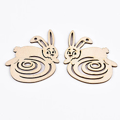 Undyed Natural Wooden Big Pendants&nbsp;LS-WOOD-S058-012