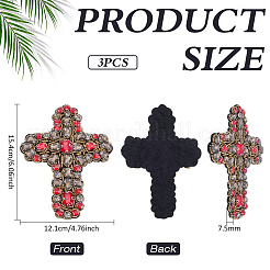 3Pcs Felt Glass Rhinestone Ornament Accessories&nbsp;PATC-FG0003-75