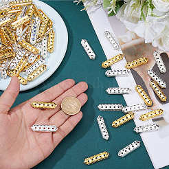 100Pcs 2 Colors Alloy Crystal Rhinestone Spacer Bars&nbsp;ALRI-SC0001-61B
